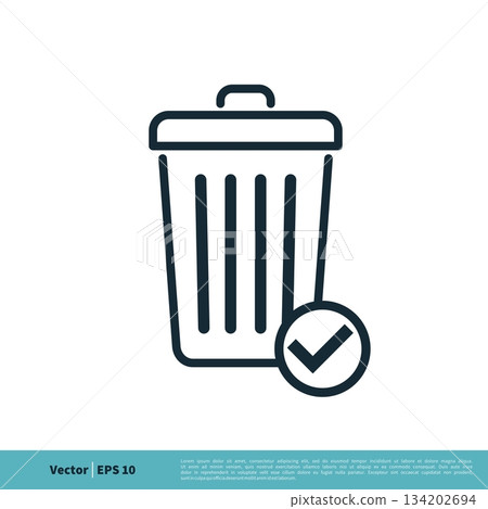Trash Can / Garbage Bucket Icon Vector Logo Template Illustration Design. Vector EPS 10. Trash Can / Garbage Bucket Icon Vector Logo Template Illustration Design. Vector EPS 10. 134202694