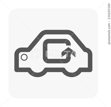Recirculation In Vehicle Icon Recirculation In Vehicle Icon 134203100
