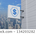 Business money insurance and protection concept, 3D rendering 134203282
