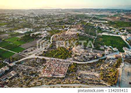 Drone view of Monteagudo Spain Drone view of Monteagudo Spain 134203411