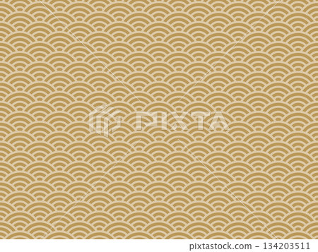 Counterfeit gold Seigaiha pattern 134203511
