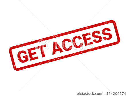 Distressed rectangular rubber stamp symbol with get access text, inviting users to permission or entry Distressed rectangular rubber stamp symbol with get access text, inviting users to permission or entry 134204274