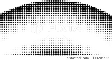 Dot grid pattern vector illustration. Simple black white point background with small and large polka dots. Abstract futuristic dotted mesh with gradient effect. Geometric minimal digital design 134204486