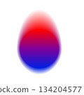 Gradient color round shape background. Abstract red blue blur circle with graduation. Neon colored rounded icon. Colorful geometric graphic vector illustration isolated on white 134204577
