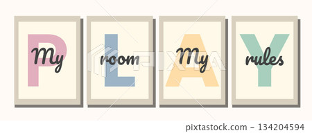 My Room My Rules Cute Playful Kids Wall Art Print for Children Decor poster My Room My Rules Cute Playful Kids Wall Art Print for Children Decor poster 134204594