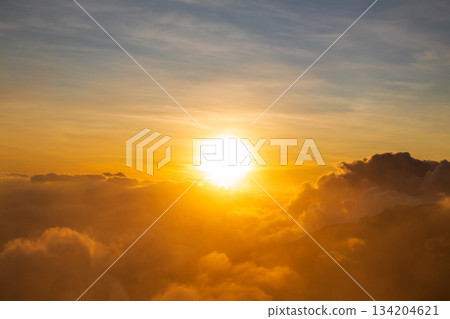 Sunrise over the mountain with expanse of clouds on Mount Anak Dara, Lombok, Indonesia Sunrise over the mountain with expanse of clouds on Mount Anak Dara, Lombok, Indonesia 134204621