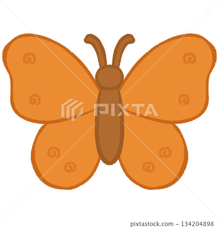 Orange Butterfly of Freedom and Change 134204898