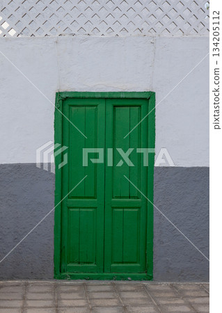 Green closed door, Tenerife, Spain Green closed door, Tenerife, Spain 134205112