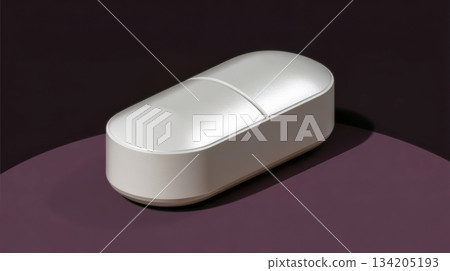 Single, oversized plain white tablet, perfectly 134205193