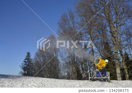Snow Cannon Winter Scene 134206575