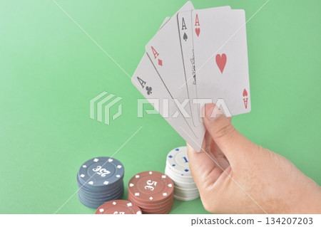 poker player in the casino 134207203