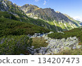 Autumn view of the Valley of Five Polish Lakes in the High Tatras. 134207473