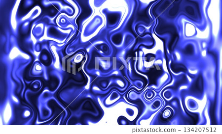 Abstract animation motion design with beautiful glowing iridescent bright waves of blue liquid water background 134207512