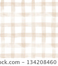 Brown Beige Plaid Gingham Check Hand Drawn Background Pattern Overlay Brown Beige Plaid Gingham Check Hand Drawn Background Pattern Overlay 134208460