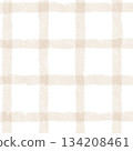Brown Beige Plaid Gingham Check Hand Drawn Background Pattern Overlay Brown Beige Plaid Gingham Check Hand Drawn Background Pattern Overlay 134208461