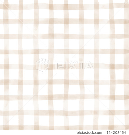 Brown Beige Plaid Gingham Check Hand Drawn Background Pattern Overlay Brown Beige Plaid Gingham Check Hand Drawn Background Pattern Overlay 134208464