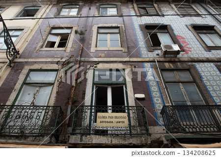 A beautiful, abandoned building located in the heart of Lisbon. A beautiful, abandoned building located in the heart of Lisbon. 134208625