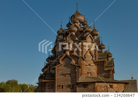 Russian Orthodox wooden church of Intercession in Bogoslovka 134208647
