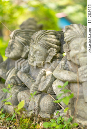 Stone statues at the Asian Old Bazaar Stone statues at the Asian Old Bazaar 134208653