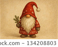 Christmas Gnome in Red Hat 134208803