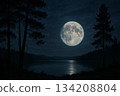 Full Moon at Night 134208804