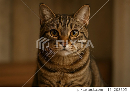 Gray Cat Portrait Gray Cat Portrait 134208805