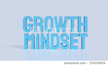 Inspirational Growth Mindset Typography Concept 3d render. 134209020