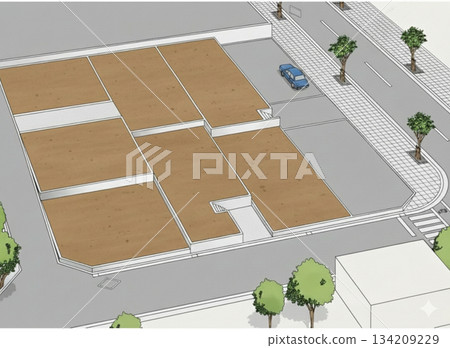 計劃的房屋建築工地 計劃的房屋建築工地 134209229