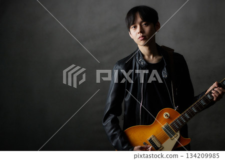 Young male musician live performance Young male musician live performance 134209985