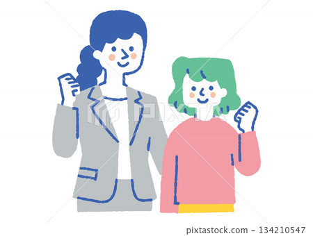 Motivated teachers and children_Color 134210547