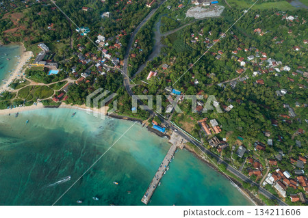 Aerial view of landscape in Guangzhou city, China 134211606