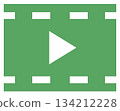 Green video play icon 134212228