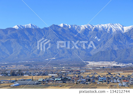 Azumino and the Northern Alps in early winter 134212744