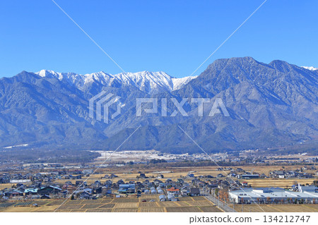 Azumino and the Northern Alps in early winter Azumino and the Northern Alps in early winter 134212747
