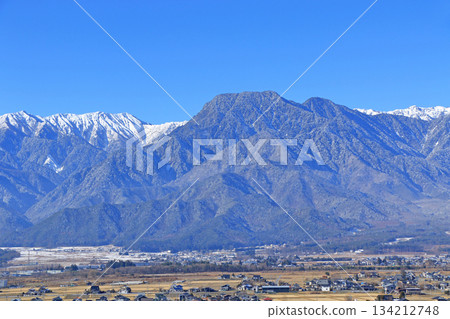 Azumino and the Northern Alps in early winter Azumino and the Northern Alps in early winter 134212748