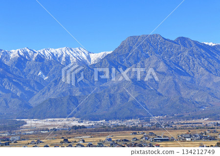 Azumino and the Northern Alps in early winter Azumino and the Northern Alps in early winter 134212749