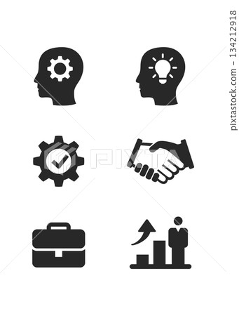 worker skill or ability icons Stock illustration 134212918