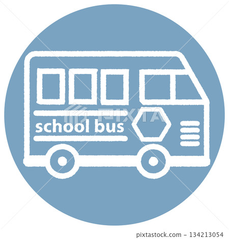 School bus simple icon 2-3-blue School bus simple icon 2-3-blue 134213054