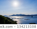 The view of Nie Bay and aquaculture rafts from Nakanoiso Observatory in Minamiise Town 134213108