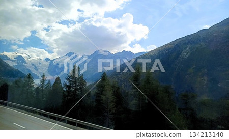 Chur, Switzerland - August 11 2022: View From Bernina Express from Tirano Italy 134213140