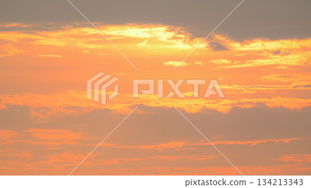 beautiful golden sky and sunlight in the morning 134213343