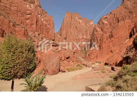 The Tianshan Grand Canyon, or Kesileya Grand Canyon, is a stunning natural feature in Xinjiang, China characterized by its distinctive red canyons formed by millions of years of wind and rain erosion. The Tianshan Grand Canyon, or Kesileya Grand Canyon, is a stunning natural feature in Xinjiang, China characterized by its distinctive red canyons formed by millions of years of wind and rain erosion. 134213503