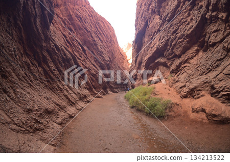 The Tianshan Grand Canyon, or Kesileya Grand Canyon, is a stunning natural feature in Xinjiang, China characterized by its distinctive red canyons formed by millions of years of wind and rain erosion. 134213522