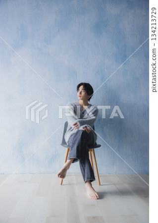 A man to relax in the room A man to relax in the room 134213729