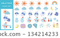 Cute weather icon set 134214233