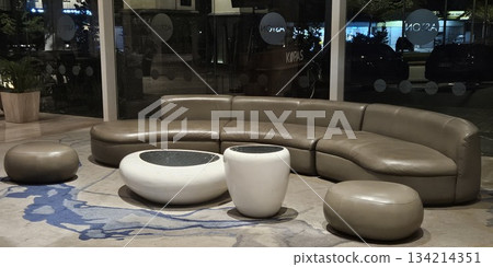 this is a sofa chair as the interior in the living room area this is a sofa chair as the interior in the living room area 134214351