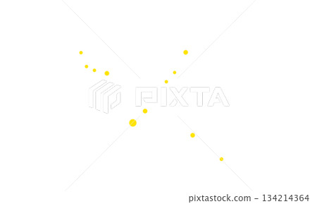 天鵝座的示意圖，以黃色圓點表示（只有星星，沒有連接線） 134214364