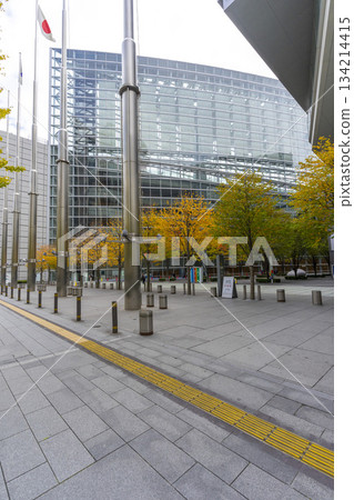 Tokyo, Japan - Nov 26,2024 : Exterior of Tokyo International Forum Building in Tokyo, Japan on Nov 26,2024. The Forum is one of Tokyo's architectural marvels. 134214415