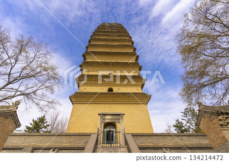 The Small Wild Goose Pagoda is a historical sites in Xi'an, China The Small Wild Goose Pagoda is a historical sites in Xi'an, China 134214472