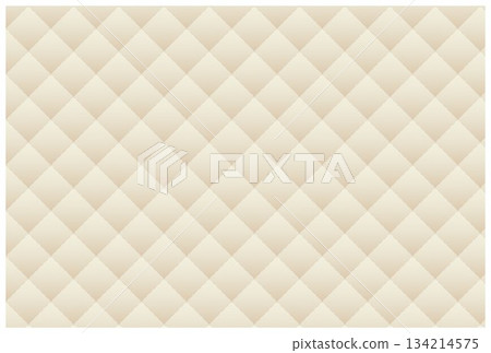 Quilted fabric texture background, beige, off-white, solid color 134214575